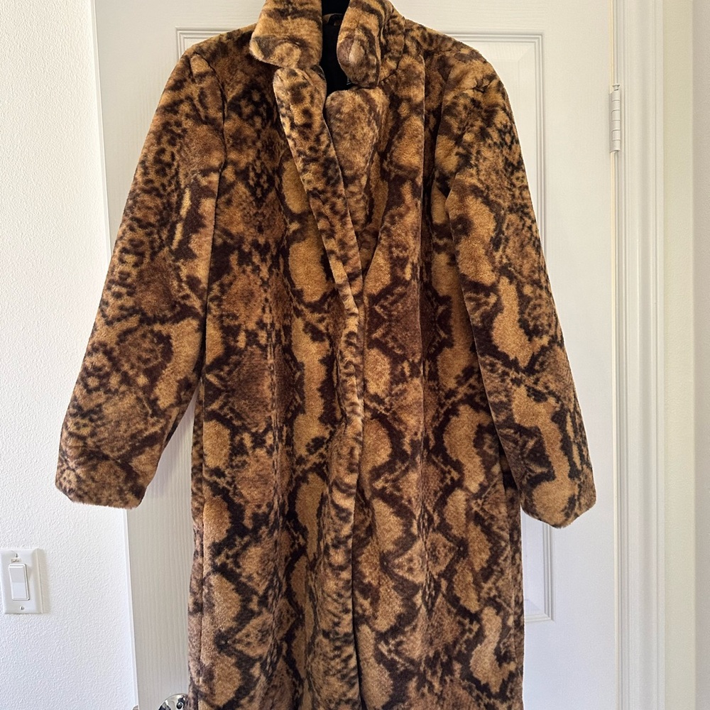 Forever 21 snake print coat